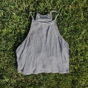 Brandy striped halter top